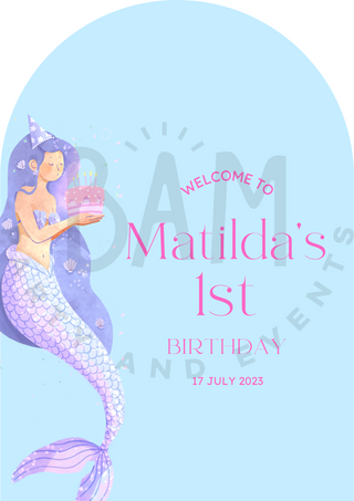 Custom A1 Printed Welcome Sign - BAM Party and Events