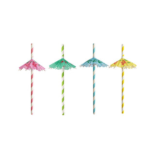 umbrella straws for a tropical party
