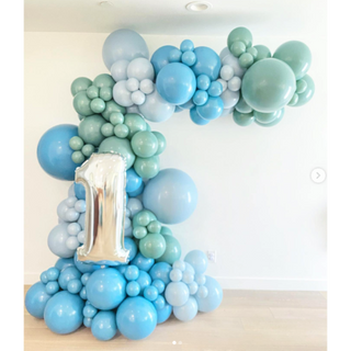 28cm Latex Balloon - Baby Blue - BAM Party and Events