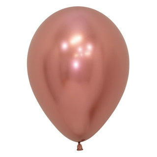 30cm Reflex Rose Gold Latex Balloon - BAM Party and Events