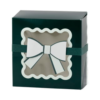 Green Bow Ric Rac Cookie Box - BAM Party and Events