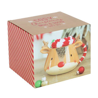 Christmas Reindeer Mug and Socks Set - BAM Party and Events