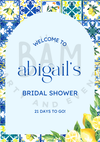 Custom A1 Printed Welcome Sign - BAM Party and Events