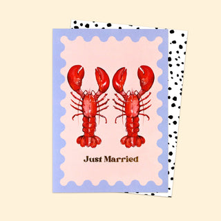 Just Married Lobster Card - BAM Party and Events