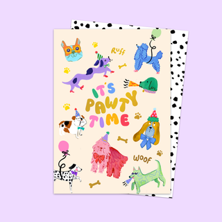 It's Pawty Time Card - BAM Party and Events