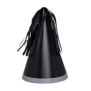 Black Party Hats With Tassels - BAM Party and Events