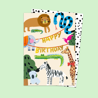 Jungle Friends Birthday Card - BAM Party and Events