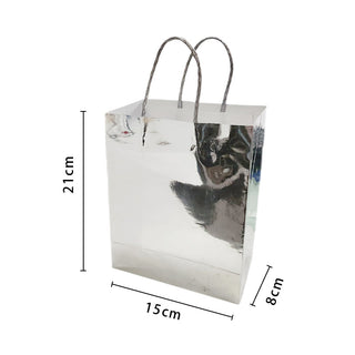 Silver Party Bags - 4 Pack - BAM Party and Events