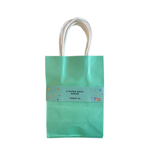 Green Party Bags 4Pk - BAM Party and Events