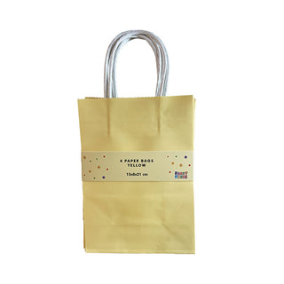 Yellow Party Bags 4Pk - BAM Party and Events