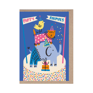 "Party Animals" Cute Birthday Card - BAM Party and Events