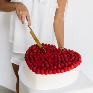 Cake Knife + Server - White Bubble - BAM Party and Events