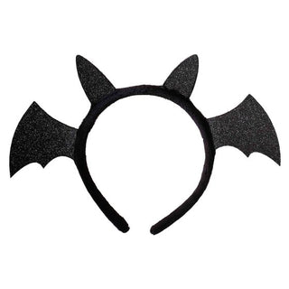 Black Sparkle Bat Headband - BAM Party and Events