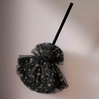 Black & Gold Star Witches Broom - BAM Party and Events