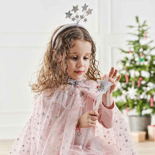Pink & Silver Star Fairy Wand - BAM Party and Events