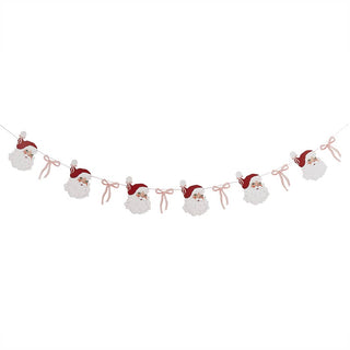Santa & Bow Card Garland 2m