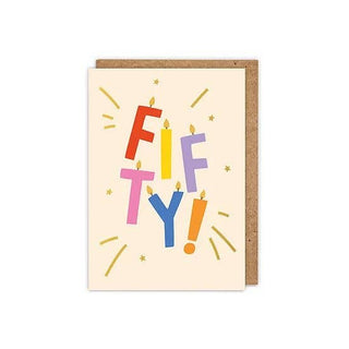 'Fifty!' Birthday Card - BAM Party and Events