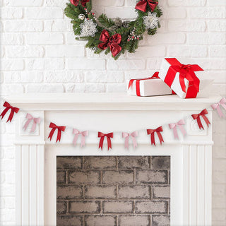 Pink & Red Bow Garland