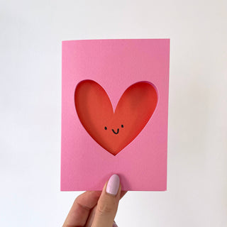 Love Heart Die Cut Card - BAM Party and Events