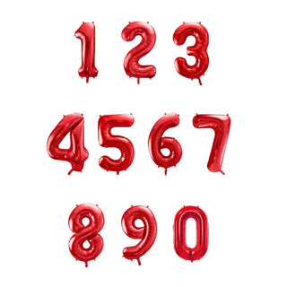 Giant Red Number Balloon - BAM Party and Events