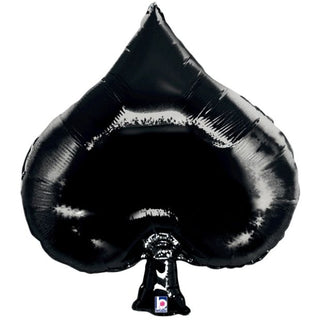 Casino Spade Foil Balloon - BAM Party and Events