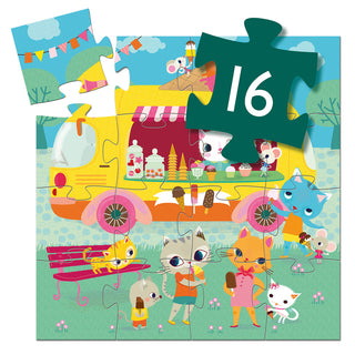 Ice Cream Truck 16pc Silhouette Puzzle - BAM Party and Events