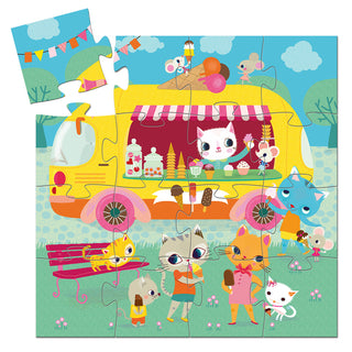 Ice Cream Truck 16pc Silhouette Puzzle - BAM Party and Events