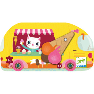 Ice Cream Truck 16pc Silhouette Puzzle - BAM Party and Events