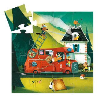 The Fire Truck 16pc Silhouette Puzzle