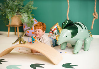 Triceratops Foil Balloon - Standing Balloon - BAM Party and Events