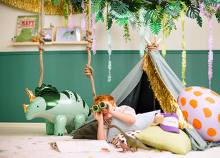 Triceratops Foil Balloon - Standing Balloon - BAM Party and Events