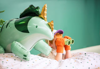 Triceratops Foil Balloon - Standing Balloon - BAM Party and Events