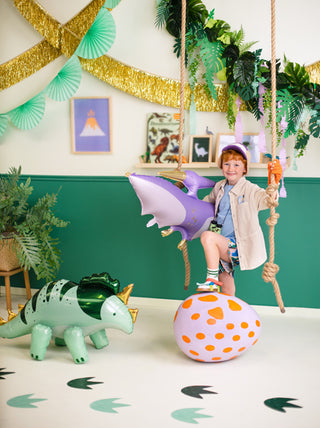 Triceratops Foil Balloon - Standing Balloon - BAM Party and Events