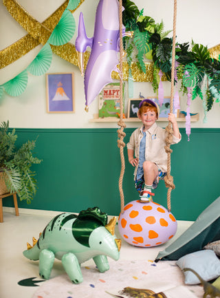 Triceratops Foil Balloon - Standing Balloon - BAM Party and Events