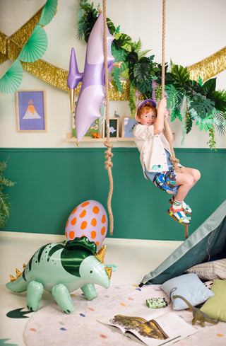 Triceratops Foil Balloon - Standing Balloon - BAM Party and Events