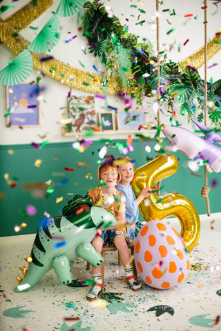 Triceratops Foil Balloon - Standing Balloon - BAM Party and Events