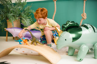 Triceratops Foil Balloon - Standing Balloon - BAM Party and Events