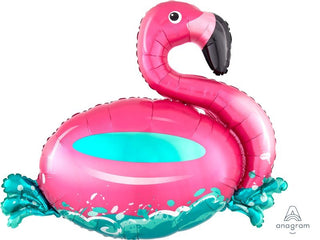 Floating Flamingo Pool Party Foil Balloon - BAM Party and Events