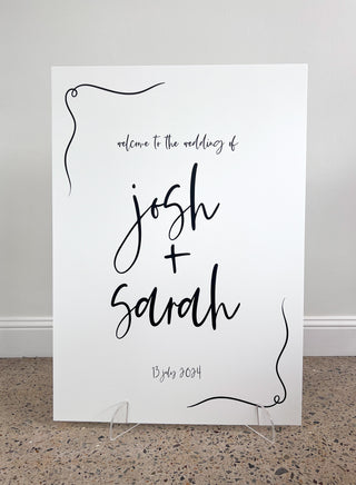 Custom A1 Printed Welcome Sign - BAM Party and Events