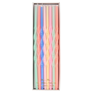 Mixed Twisted Long Candles - BAM Party and Events