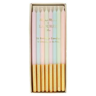 Ladurée Paris Gold Leaf Candles - BAM Party and Events