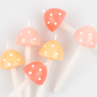Mushroom Birthday Candles - BAM Party and Events