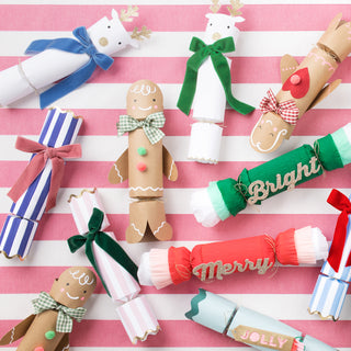 Stripe Velvet Bow Crackers - BAM Party and Events