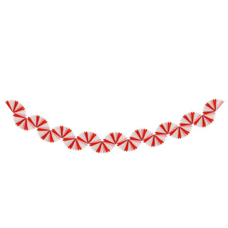 Candy Cane Stripe Honeycomb Garland - BAM Party and Events