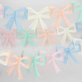 Tissue Paper Bow Garland - BAM Party and Events