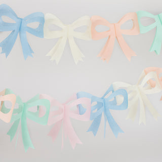 Tissue Paper Bow Garland - BAM Party and Events