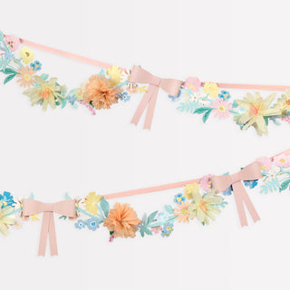 Flower & Bow Garland - BAM Party and Events