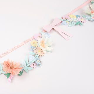Flower & Bow Garland - BAM Party and Events
