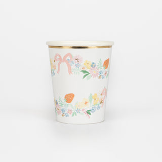 Elegant Floral Cups - BAM Party and Events