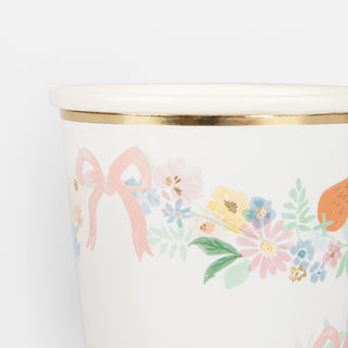 Elegant Floral Cups - BAM Party and Events